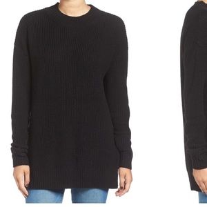 BP ribbed mock neck pullover sweater
